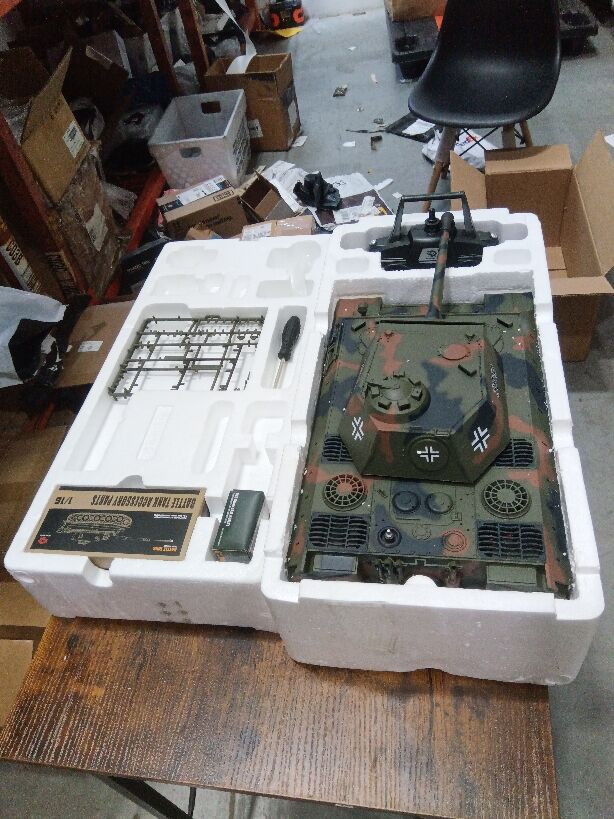 Fast Free Shipping Second Hand US Stock 2.4Ghz Henglong 1/16 7.0 Plastic 3819 German Panther V RTR RC Tank Model BB Unit Infrared Combat Smoke