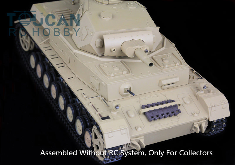 Henglong 1/16 Plastic 3858 3859 German Panzer IV F F2 Static Tank Collectible Display Vehicle Model Without Electronic System