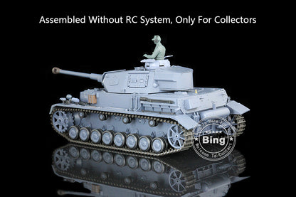 Henglong 1/16 Plastic 3858 3859 German Panzer IV F F2 Static Tank Collectible Display Vehicle Model Without Electronic System