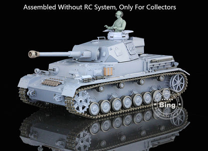 Henglong 1/16 Plastic 3858 3859 German Panzer IV F F2 Static Tank Collectible Display Vehicle Model Without Electronic System