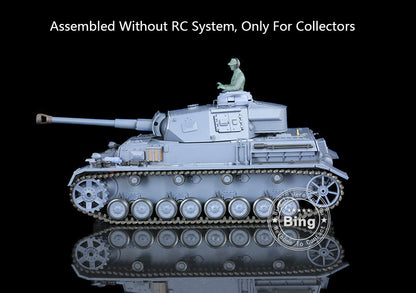 Henglong 1/16 Plastic 3858 3859 German Panzer IV F F2 Static Tank Collectible Display Vehicle Model Without Electronic System