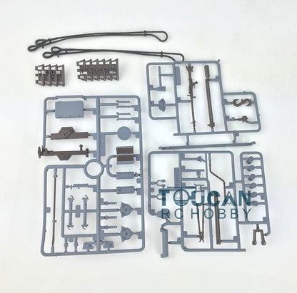Rear Rack Turret machine gun shield Plastic Accessories Pack Chassis Spare Part Decal For HL 1/16 3868 RC Tank Vehicle Model
