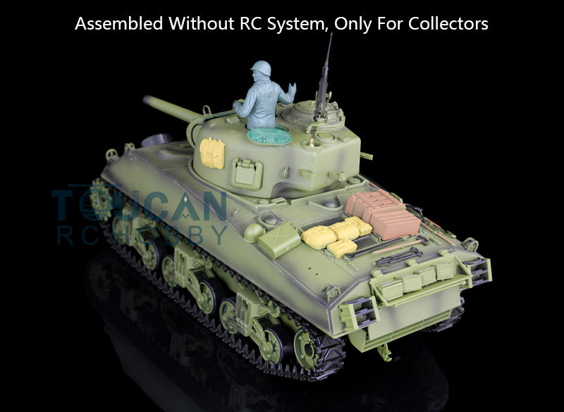 Henglong 1/16 Plastic USA M4A3 Static Tank 3898 Ornament Model Without Electronic System
