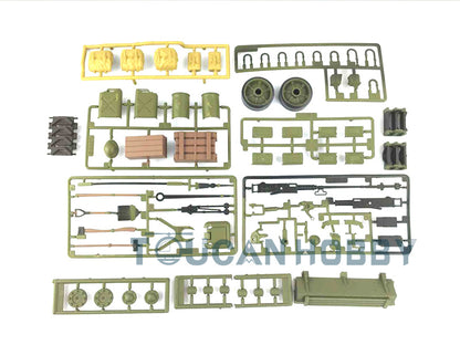 Plastic Tracks Sprockets Road Wheels Idlers Accessories Pack Chassis Front Panel Decal For HL 1/16 RC 3898 Tank Model Parts