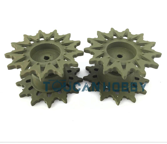 Henglong Plastic Sprockets Spare Parts DIY Accessories for 1/16 Scale USA M4A3 Sherman RC Tank 3898 Remote Controlled Armored Cars