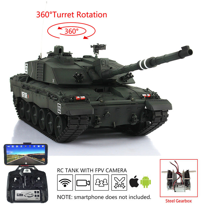 HL 7.0 3908 RTR 1/16 RC Tank FPV 360 Degree Turret