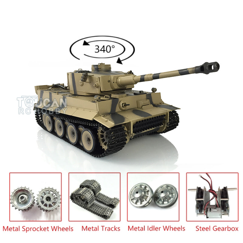 Henglong 1/16 3818 German Tiger I RTR RC Tank IR BB Amored Vehicle