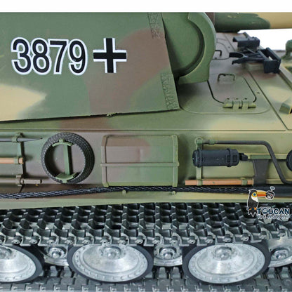 Henglong 1/16 RC Tank TK7.0 3879 Customized German Tank Panther G RTR Tank w/ 360 Degrees Rotating Turret Metal Road Wheel