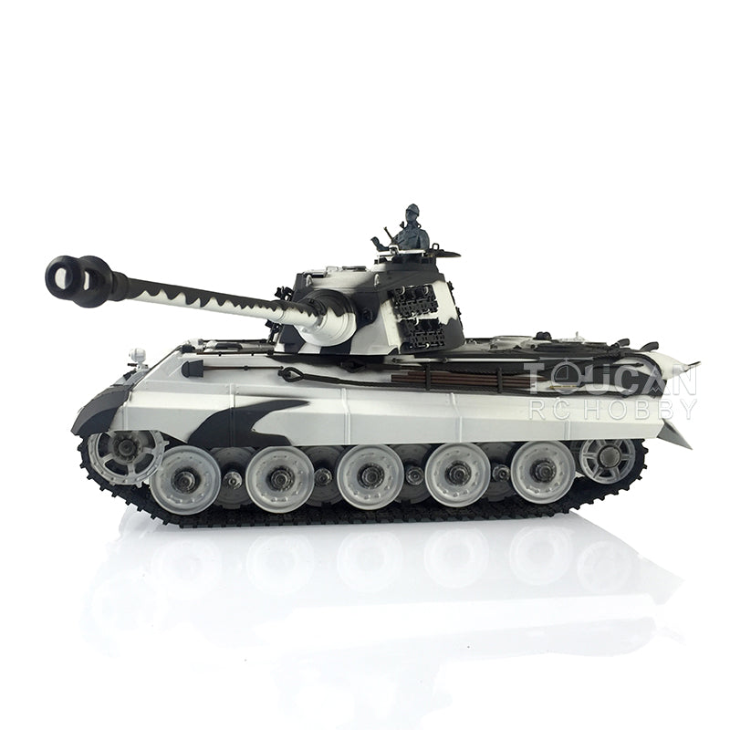 Henglong 1/16 Scale 7.0 3888A Remote Control Tank Model Plastic German King Tiger w/ BB Shooting Gearbox Sound Effect w/o Barrel Recoil