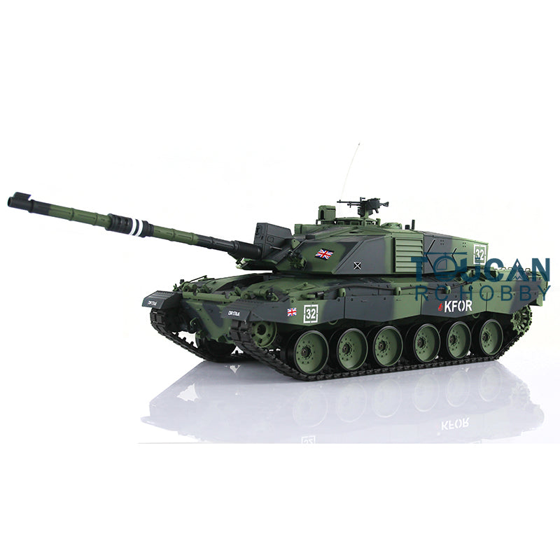 Henglong 7.0 1/16 Scale FPV UK Challenger II RTR RC Tank Model 3908 360 Degrees Turret Speaker First Person View Steel Gearbox