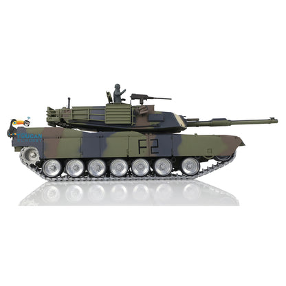 1:16 Scale Henglong 7.0 Customized Abrams M1A2 RC Tank RTR Model 3918 360 Degrees Rotating Turret Barrel Recoil Metal Tracks