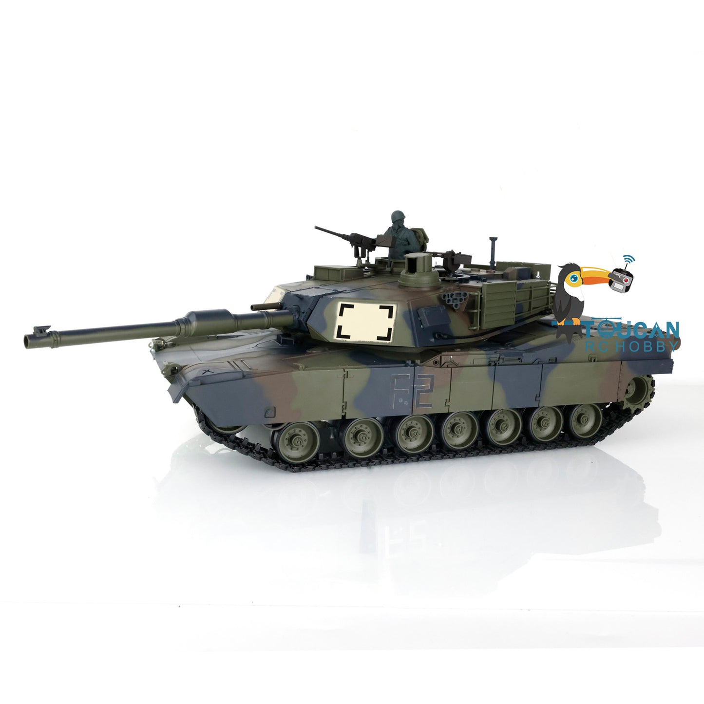 Henglong 1/16 7.0 USA M1A2 Abrams RTR RC Tank Model 3918 Barrel Recoil 360 Degrees Turret Steel Gearbox First Person View