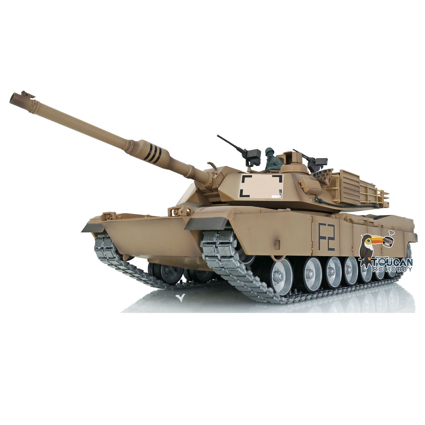 1:16 Scale Henglong 7.0 Customized Abrams M1A2 RC Tank RTR Model 3918 360 Degrees Rotating Turret Barrel Recoil Metal Tracks