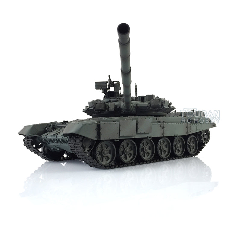 2.4Ghz Henglong 1/16 7.0 Russian T90 RTR RC Tank Model 3938 With 360 Degrees Turret Wiht Red Eyes Steel Gearbox Metal Tracks
