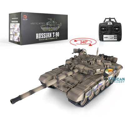 Henglong 2.4Ghz Upgraded Russian T90 1/16 Scale 7.0 RTR RC Tank Model 3938 Metal Tracks W/ Linkages 340 Degree Turret Main Battle