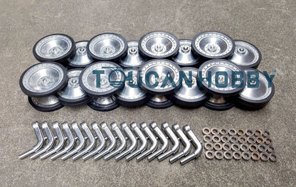 Metal Tracks Sprockets Road Wheels Idlers Guard Plate For Henglong DIY 1/16 RC Tank Vehicle Model 3869/3879 Upgraded Parts