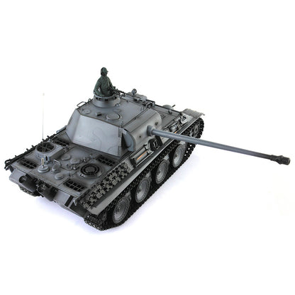 Henglong 1/16 7.0 Panther G 3879 RTR RC Tank 360 Degree Turret Smoke BB IR Barrel Recoil Metal Tracks Road Drive Idler Wheels Gearbox