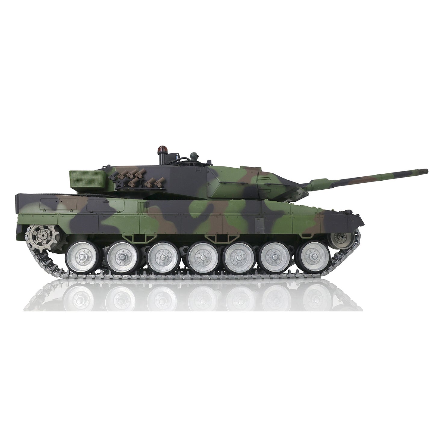 Henglong 1/16 7.0 3889 Leopard2A6 RTR RC Tank FPV Barrel Recoil BB IR Smoke 360 Degree Turret Metal Tracks Road Drive Idler Wheels Gearbox Tracks