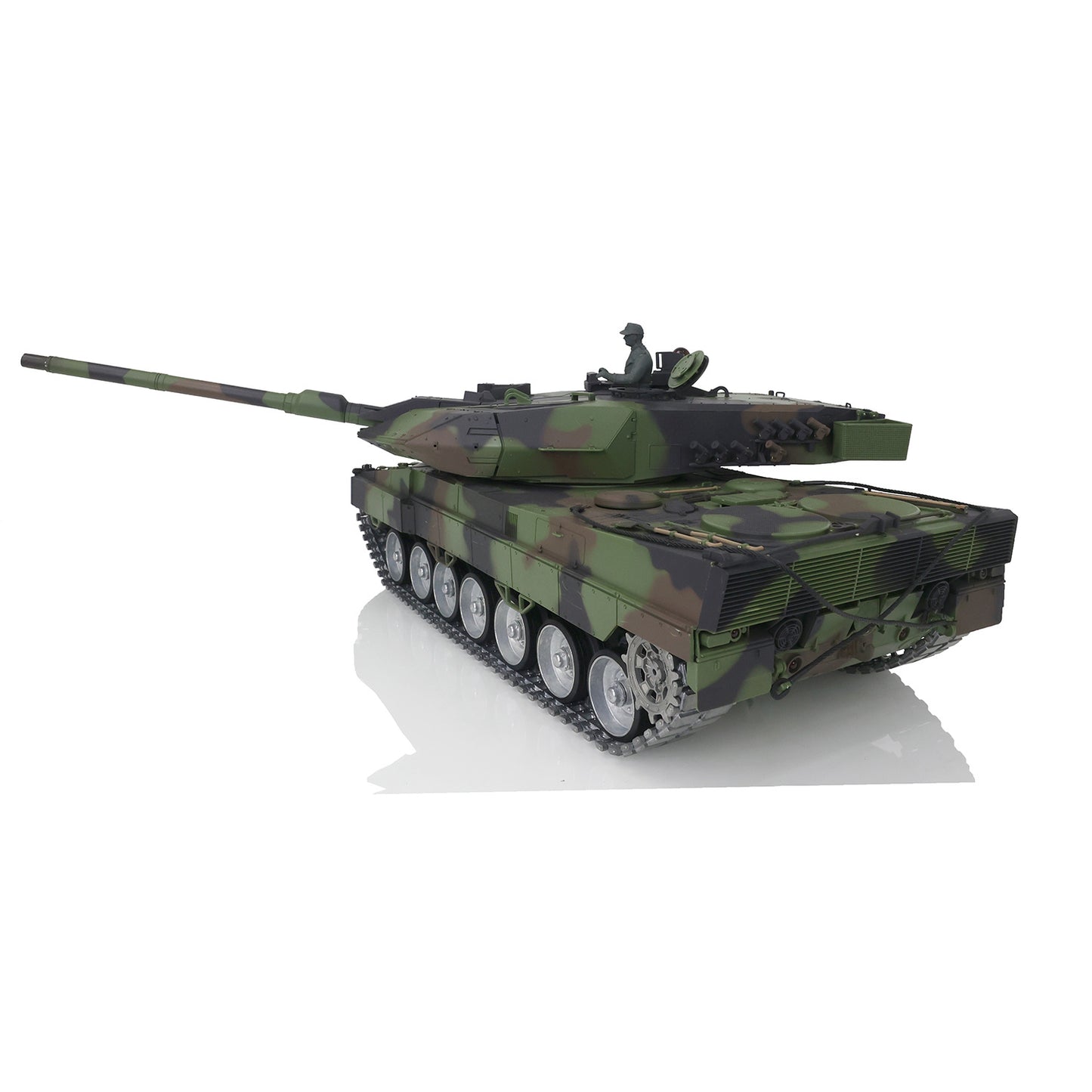 Henglong 1/16 7.0 3889 Leopard2A6 RTR RC Tank FPV Barrel Recoil BB IR Smoke 360 Degree Turret Metal Tracks Road Drive Idler Wheels Gearbox Tracks