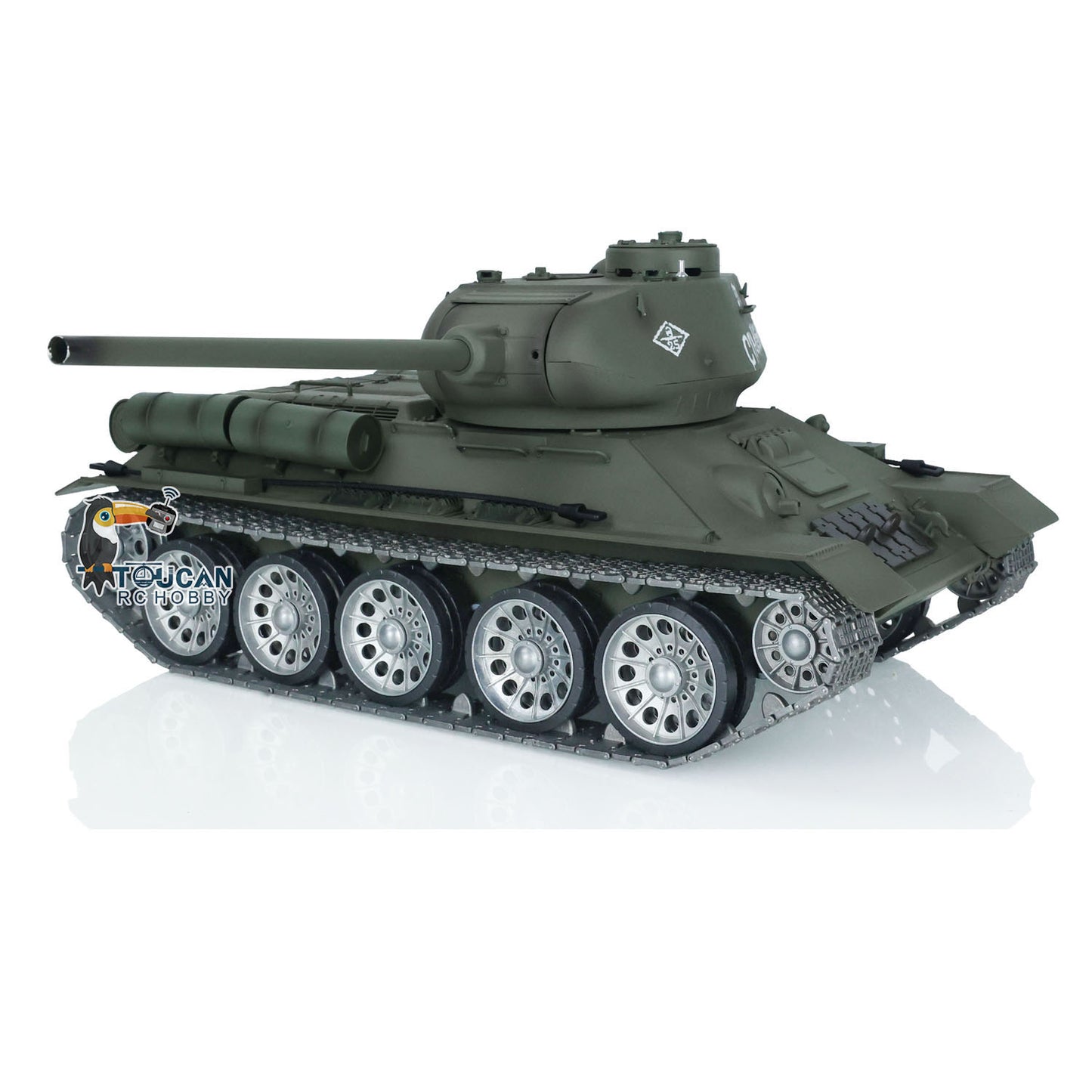 Henglong 1/16 7.0 3909 T34-85 RC Tank Model 360 Degree Turret IR BB Smoke Metal Track Drive Idler Road Wheels Gearbox Tracks