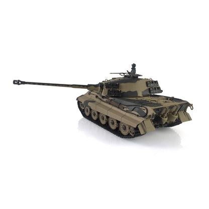 Henglong 1/16 7.0 Customized 3888A King Tiger RTR RC Tank Barrel Recoil FPV 360 Degree Turret IR BB Smoke Metal Road Drive Idler Wheels Tracks Gearbox