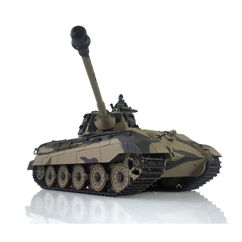 Henglong 1/16 7.0 Customized 3888A King Tiger RTR RC Tank Barrel Recoil FPV 360 Degree Turret IR BB Smoke Metal Road Drive Idler Wheels Tracks Gearbox