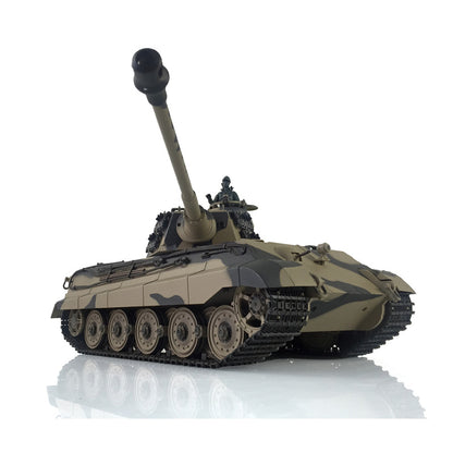 Henglong 1/16 7.0 Customized 3888A King Tiger RTR RC Tank Barrel Recoil FPV 360 Degree Turret IR BB Smoke Metal Road Drive Idler Wheels Tracks Gearbox