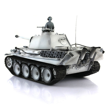 Henglong 1/16 7.0 Panther G 3879 RTR RC Tank 360 Degree Turret Smoke BB IR Barrel Recoil Metal Tracks Road Drive Idler Wheels Gearbox