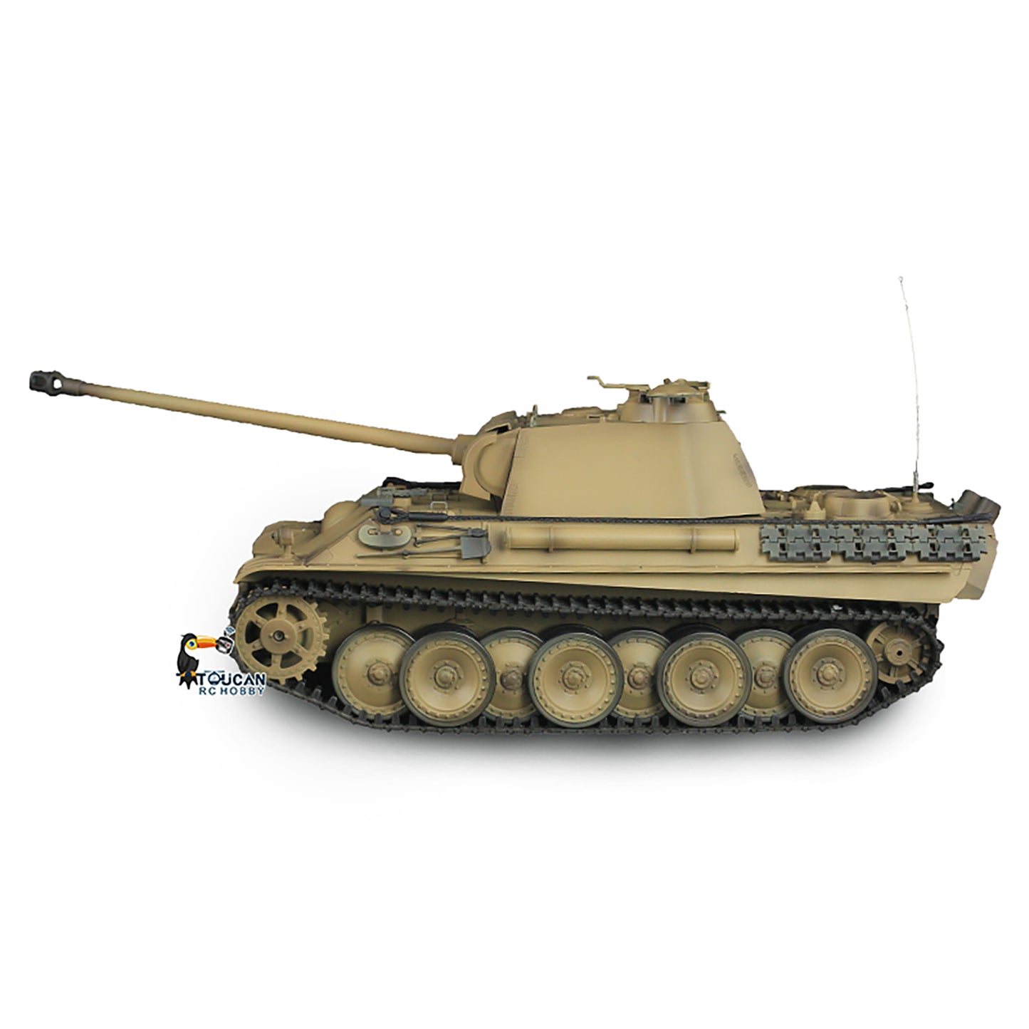 Henglong 1/16 7.0 Panther G 3879 RTR RC Tank 360 Degree Turret Smoke BB IR Barrel Recoil Metal Tracks Road Drive Idler Wheels Gearbox