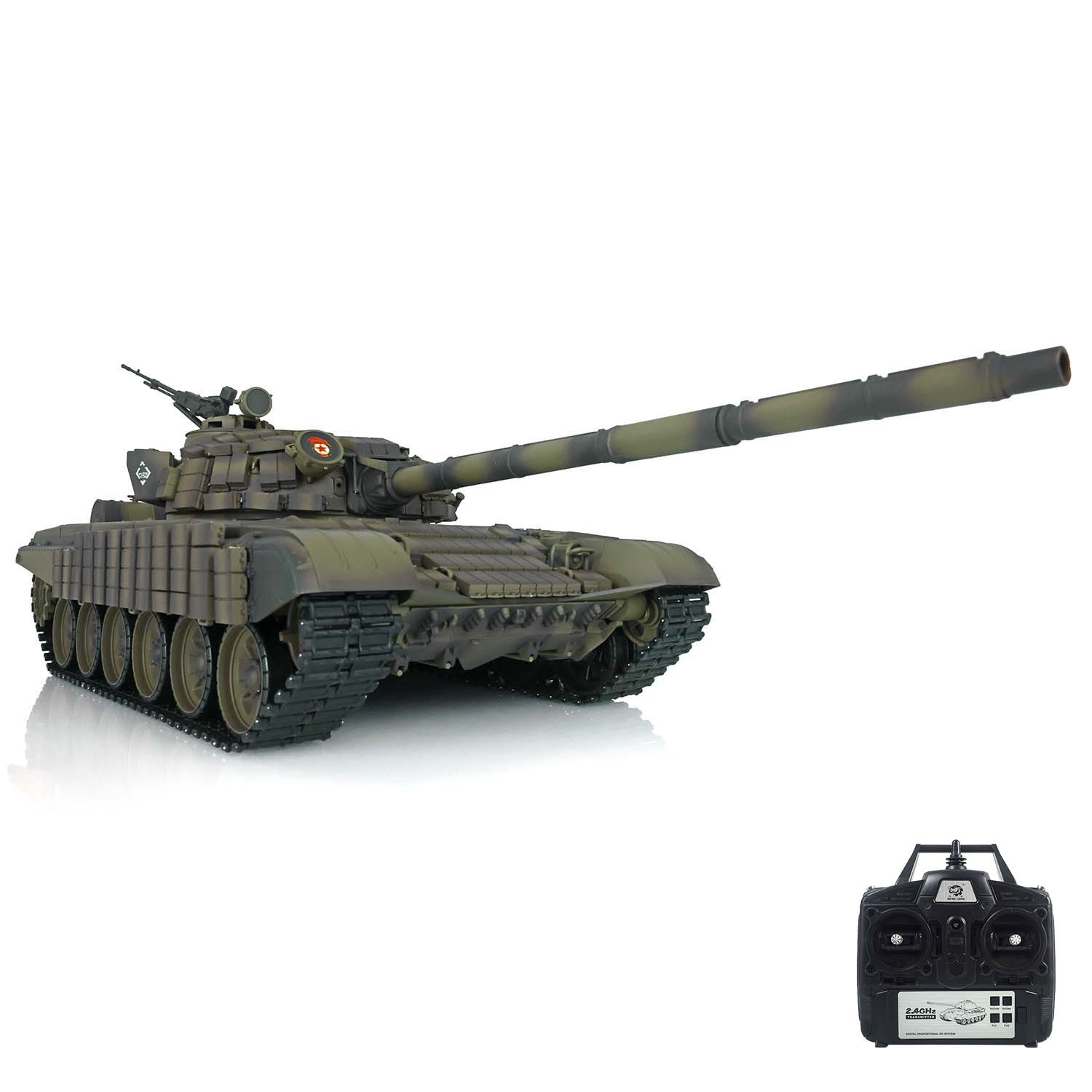 Henglong 1/16 7.0 Plastic 3939 T72 RTR RC Tank Model with BB Unit