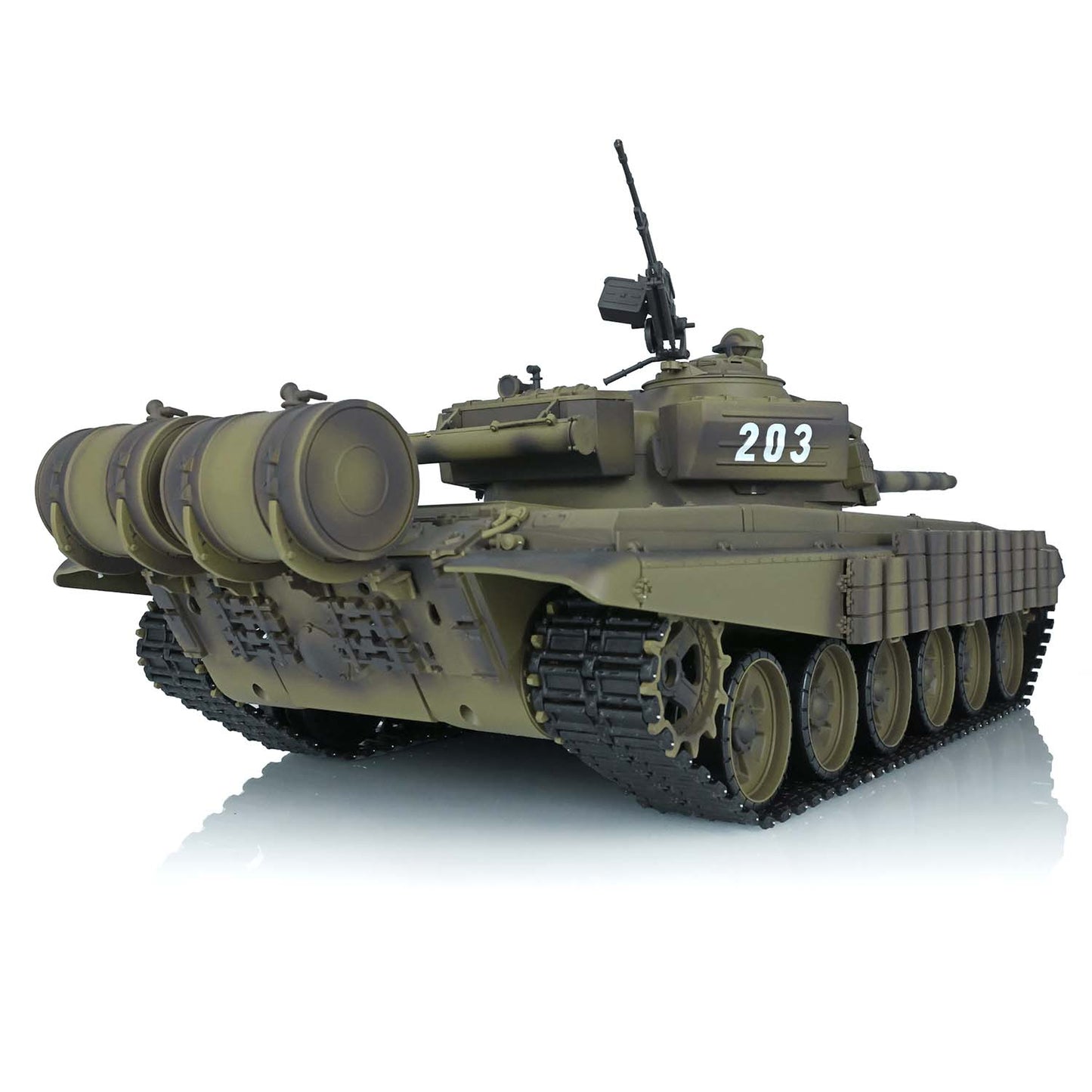 Henglong 1/16 7.0 Plastic 3939 T72 RTR RC Tank Model with Smoke