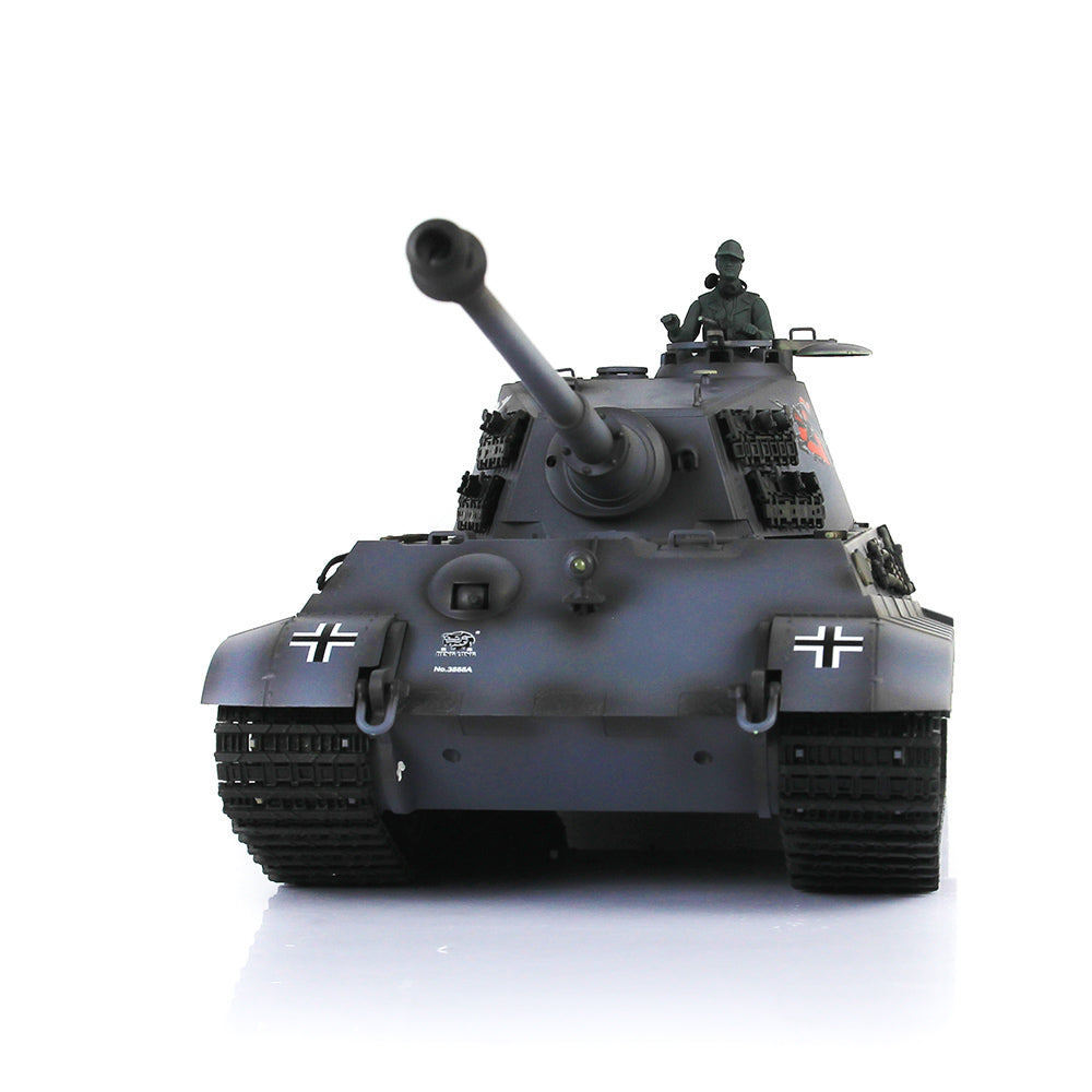 Henglong 1/16 7.0 Upgraded King Tiger 3888A RTR RC Tank BB Infrared Combat Metal Barrel Tracks Drive Idler Wheels Gearbox Smoke