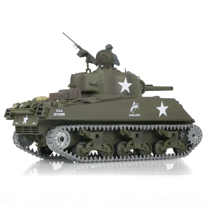 Henglong 1/16 7.0 Upgraded M4A3 Sherman 3898 RTR RC Tank with Metal Drive Idler Wheels