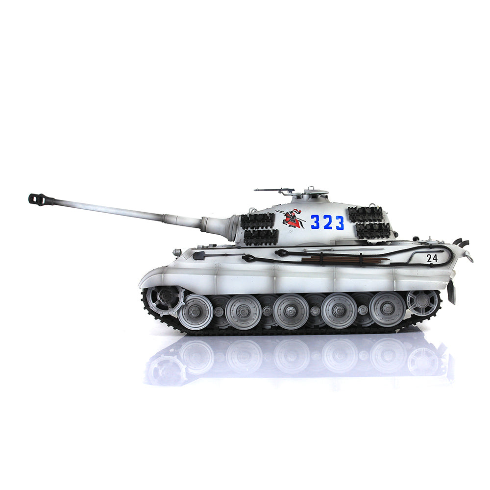Henglong 1/16 7.0 Upgraded King Tiger 3888A RTR RC Tank BB Infrared Combat Metal Barrel Tracks Drive Idler Wheels Gearbox Smoke