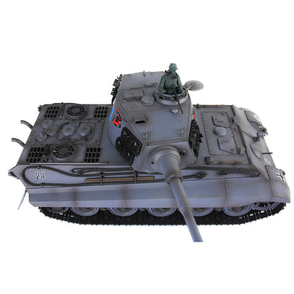 Henglong 1/16 7.0 Upgraded King Tiger 3888A RTR RC Tank BB Infrared Combat Metal Barrel Tracks Drive Idler Wheels Gearbox Smoke