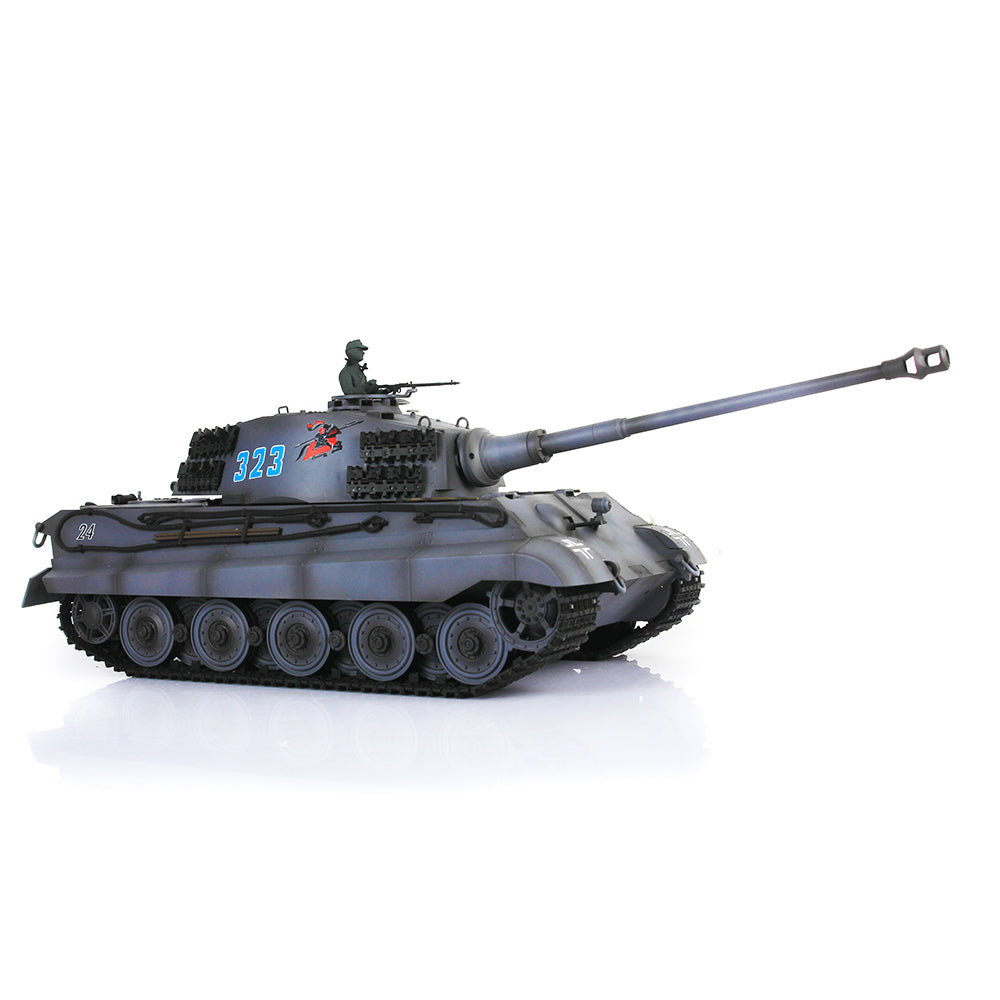Henglong 1/16 7.0 Upgraded King Tiger 3888A RTR RC Tank BB Infrared Combat Metal Barrel Tracks Drive Idler Wheels Gearbox Smoke