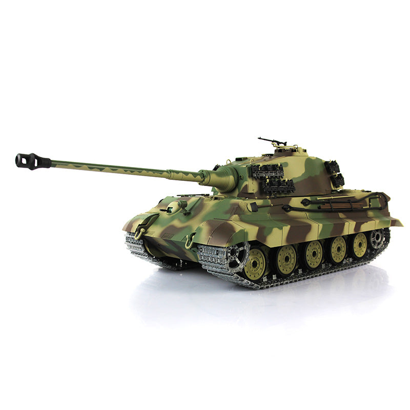 Henglong 1/16 7.0 Upgraded King Tiger 3888A RTR RC Tank BB Infrared Combat Metal Barrel Tracks Drive Idler Wheels Gearbox Smoke