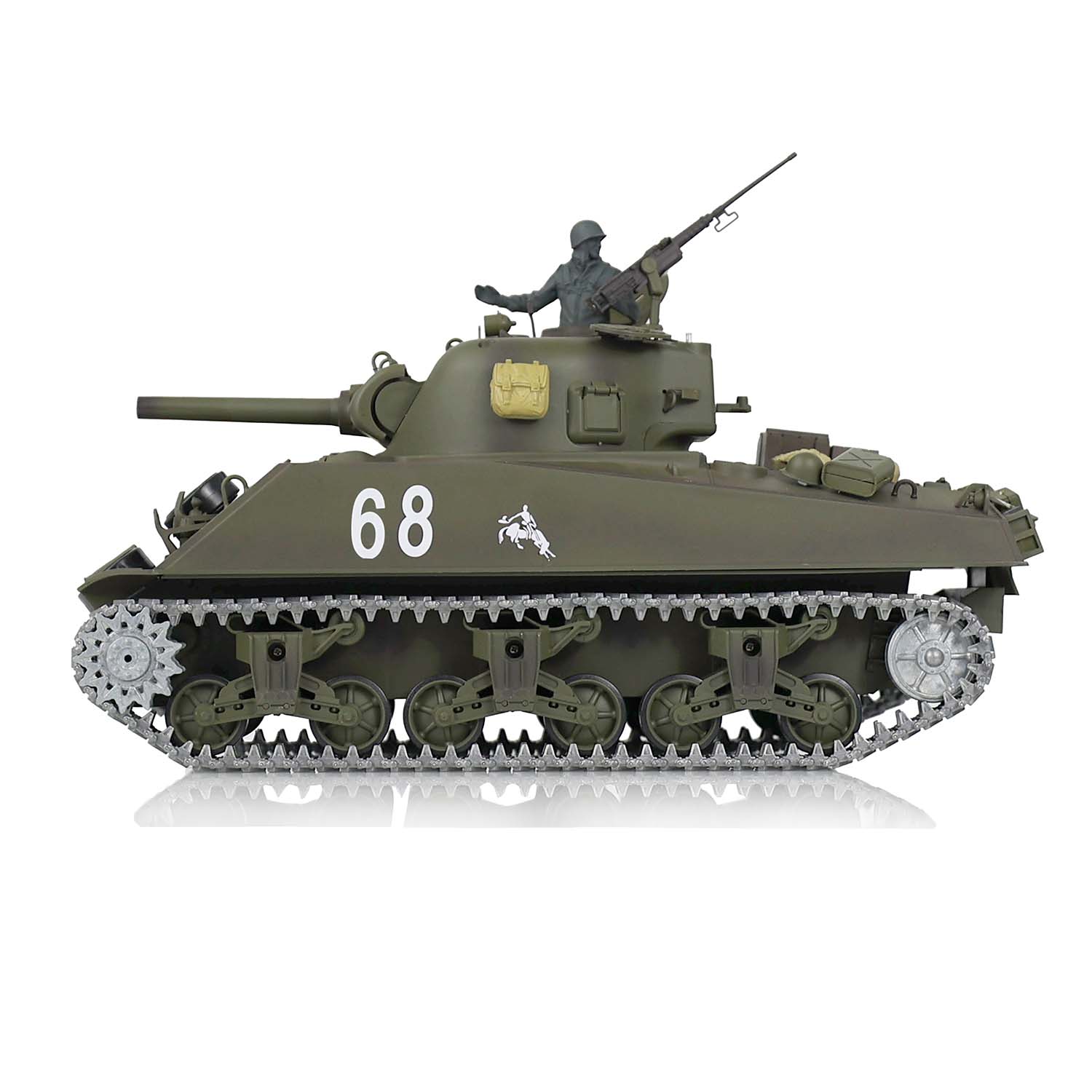 Henglong 1/16 7.0 Upgraded M4A3 Sherman 3898 RTR RC Tank with BB Unit Infrared Combat