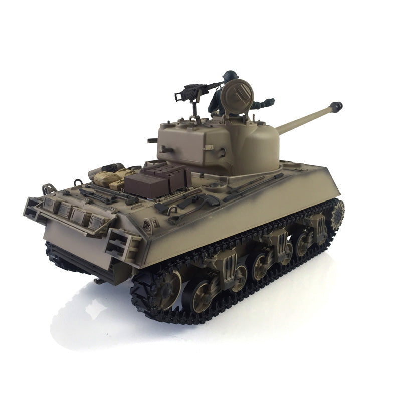 Henglong 1/16 7.0 Upgraded M4A3 Sherman 3898 RTR RC Tank with Metal Drive Idler Wheels