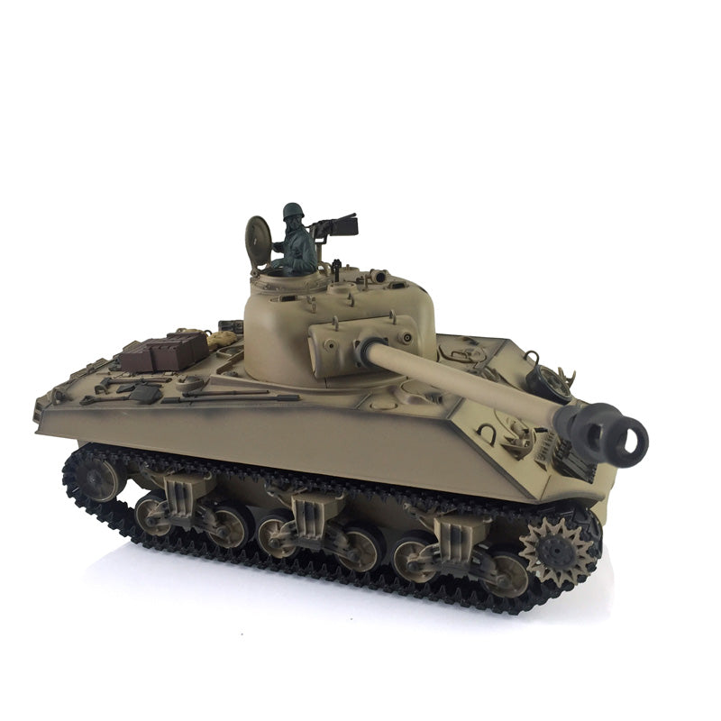 Henglong 1/16 7.0 Upgraded M4A3 Sherman 3898 RTR RC Tank with Smoke BB Unit Infrared Combat