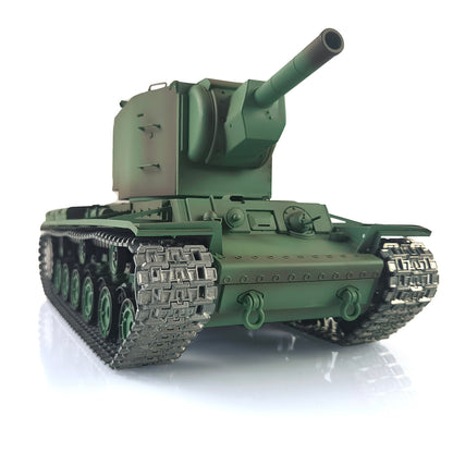 Henglong 1/16 7.0 Upgraded Soviet KV-2 3949 RTR RC Tank Model Barrel Recoil 360 Degree Turret BB IR Smoke Metal Drive Idler Wheels