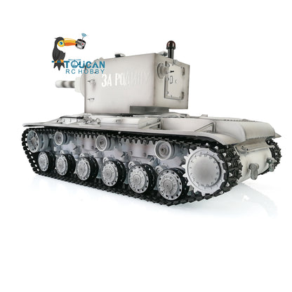 Henglong 1/16 7.0 Upgraded Soviet KV-2 3949 RTR RC Tank Model Barrel Recoil 360 Degree Turret BB IR Smoke Metal Drive Idler Wheels