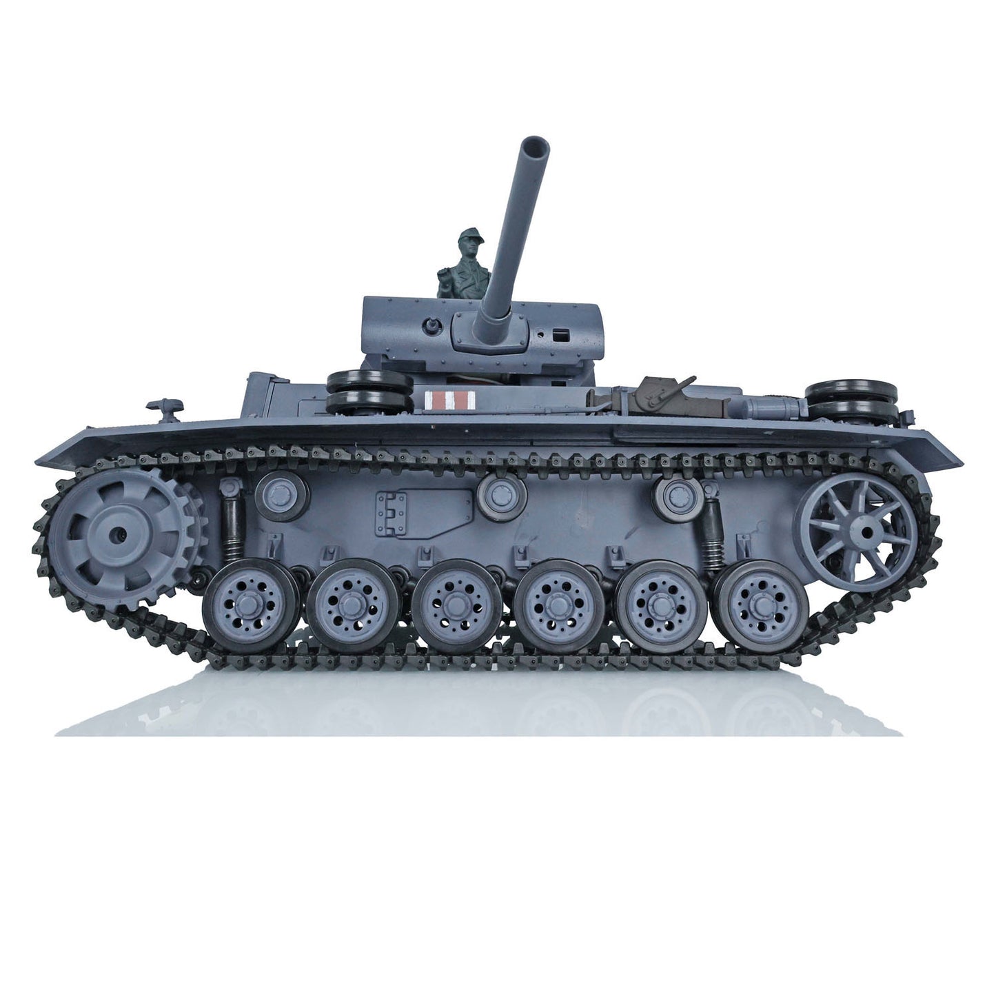 Henglong Plastic 1/16 7.0 3848 3849 Panzer III H L RC Tank FPV 360 Degree Turret Infrared System BB Smoke Steel Driving Gearbox Metal Barrel