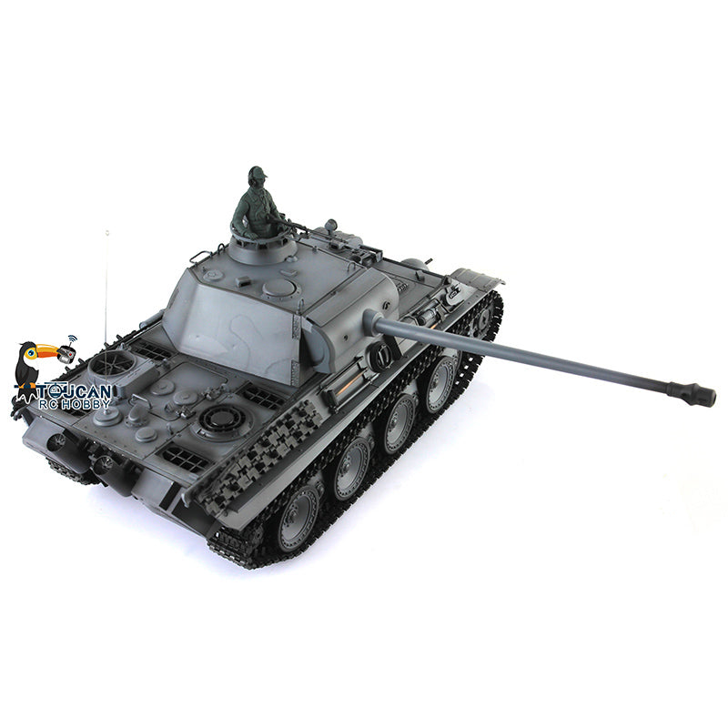 Henglong 1/16 TK7.0 Plastic German Panther G 3879 RTR RC Tank Model with Light Sound Metal Barrel