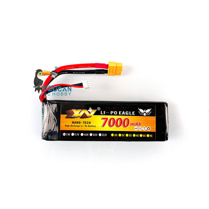 1/16 Henglong 7.4V 7000MAH Lipo Battery Model Tank Upgraded With XT60 Tamiya Charger Plug Electronic Parts For 3818/3819 RC Tank