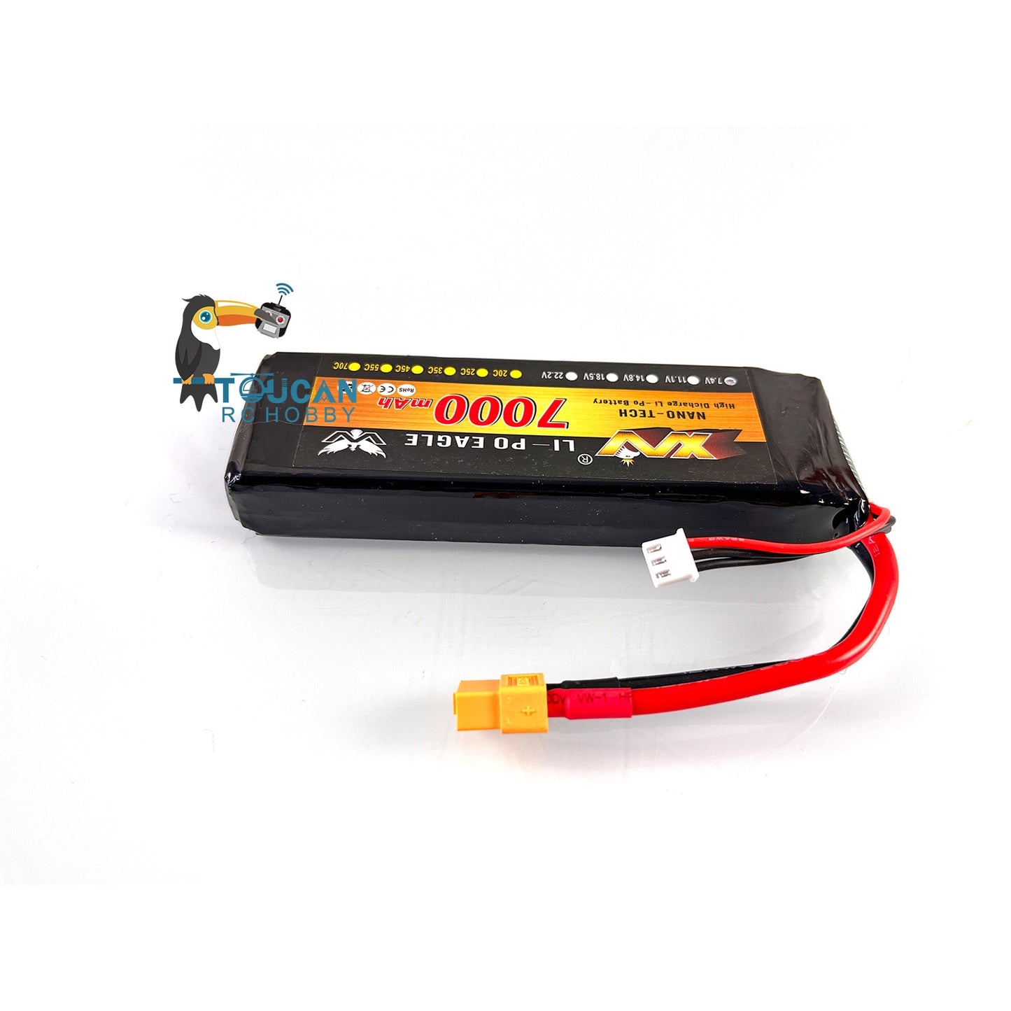 1/16 Henglong 7.4V 7000MAH Lipo Battery Model Tank Upgraded With XT60 Tamiya Charger Plug Electronic Parts For 3818/3819 RC Tank