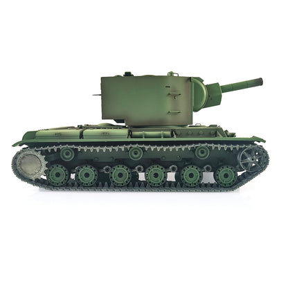 Henglong 1/16 7.0 Upgraded Soviet KV-2 3949 RTR RC Tank Model Barrel Recoil 360 Degree Turret BB IR Smoke Metal Drive Idler Wheels