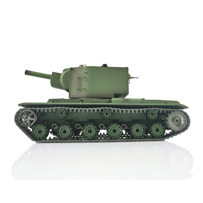 Henglong 1/16 7.0 Upgraded Soviet KV-2 3949 RTR RC Tank Model Barrel Recoil 360 Degree Turret BB IR Smoke Metal Drive Idler Wheels