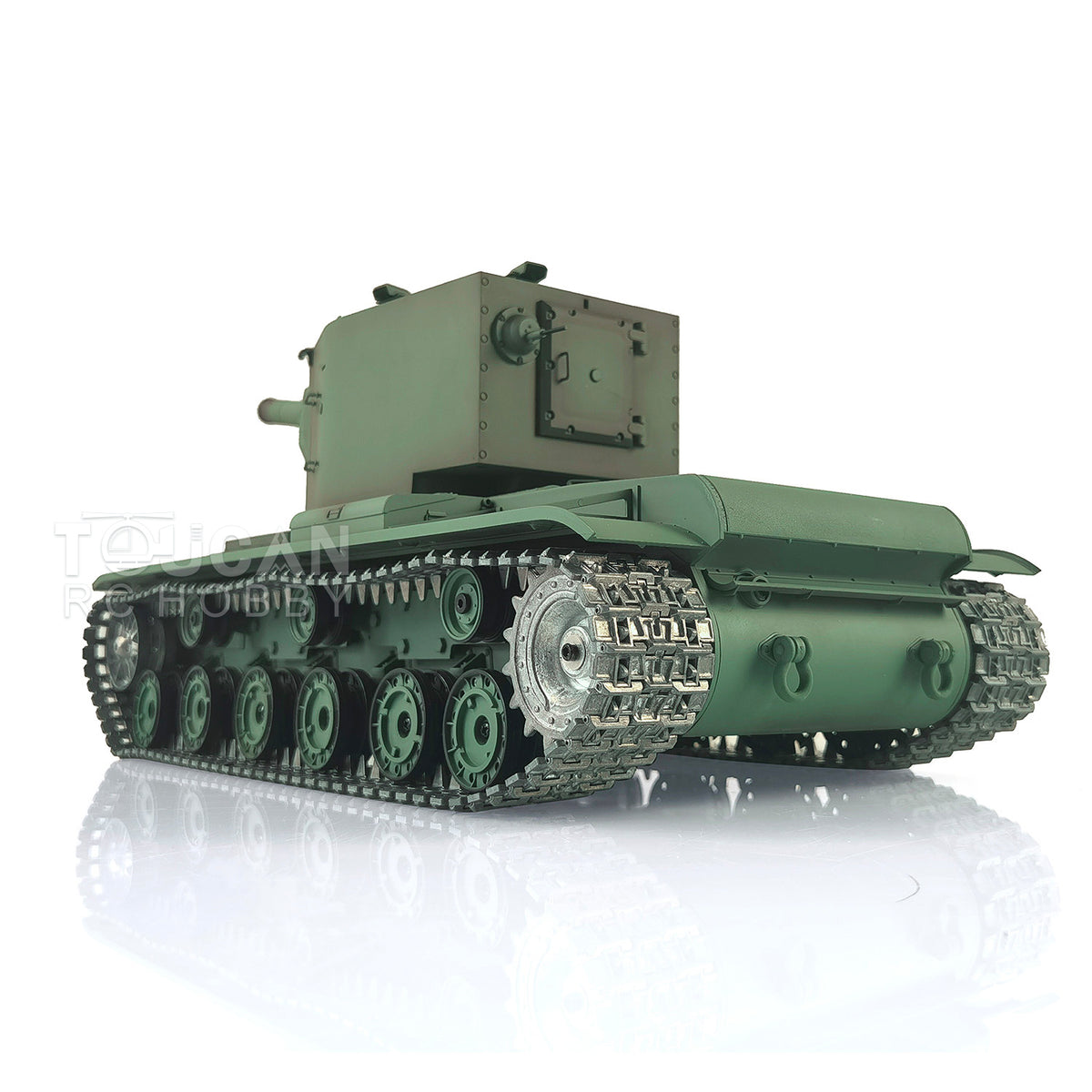 Henglong 1/16 TK7.0 Promotion Soviet KV-2 RTR RC Tank 3949 FPV Barrel Recoil 360 Degrees Turret Smoke IR BB Metal Tracks Sprockets Idlers Wheels Gearbox