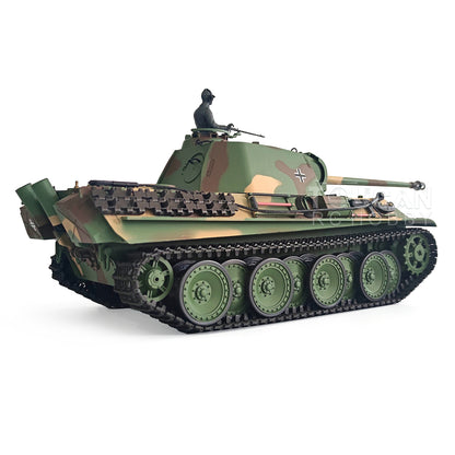 2.4G Henglong 1/16 Yellow 7.0 Plastic German Panther G RTR RC Tank Model 3879 Infrared Combating System Metal Barrel BB Smoke Unit